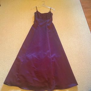 Purple prom dress with lace top size 5/6